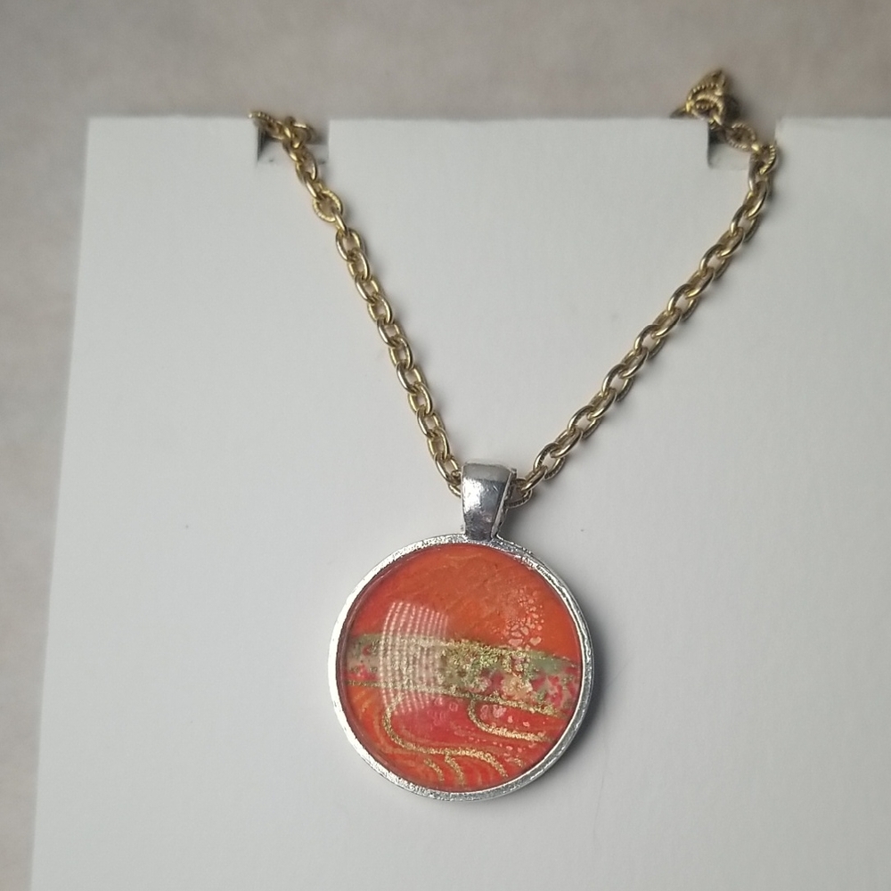 Orange And Yellow Necklace Pendant